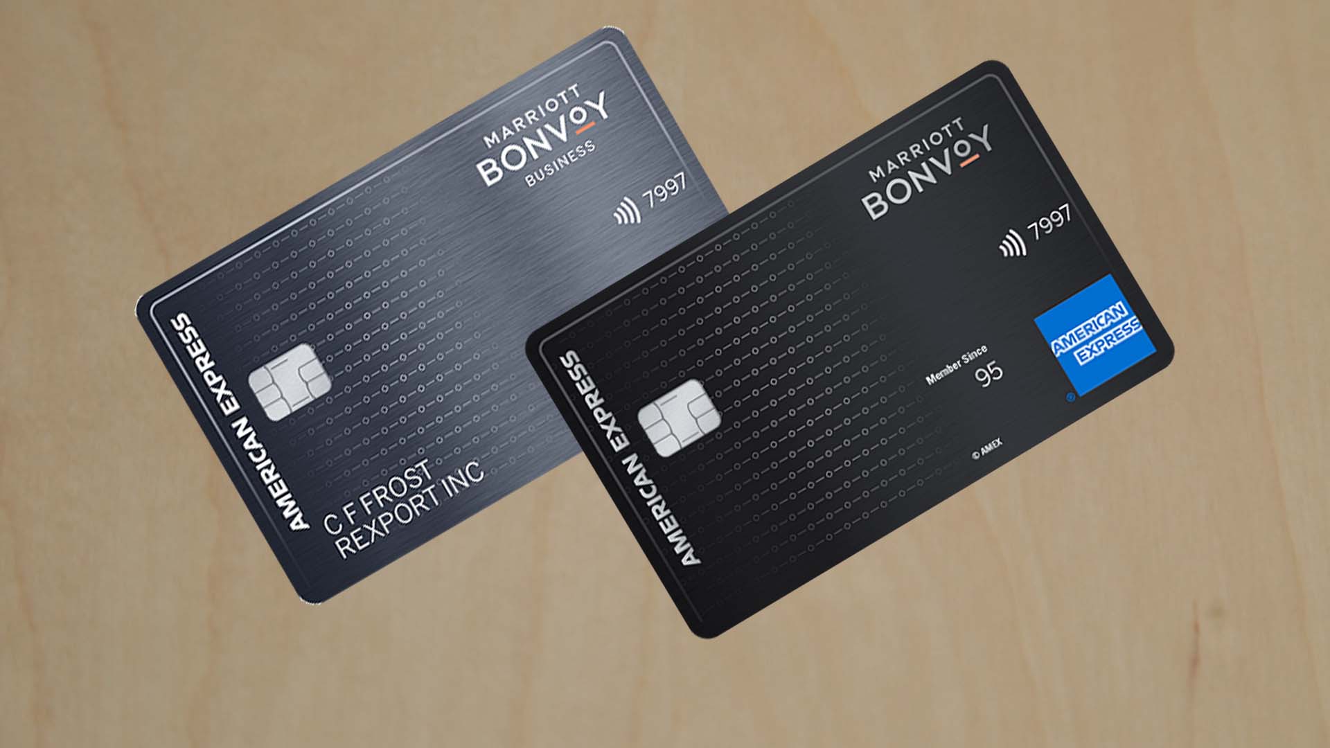 The two Marriott Bonvoy Amex cards