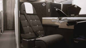 A new more private seat with direct aisle access