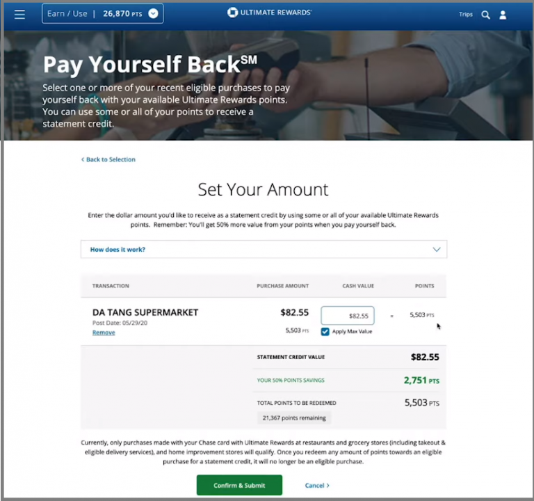 StepbyStep Guide How to Use the Chase Pay Yourself Back Feature