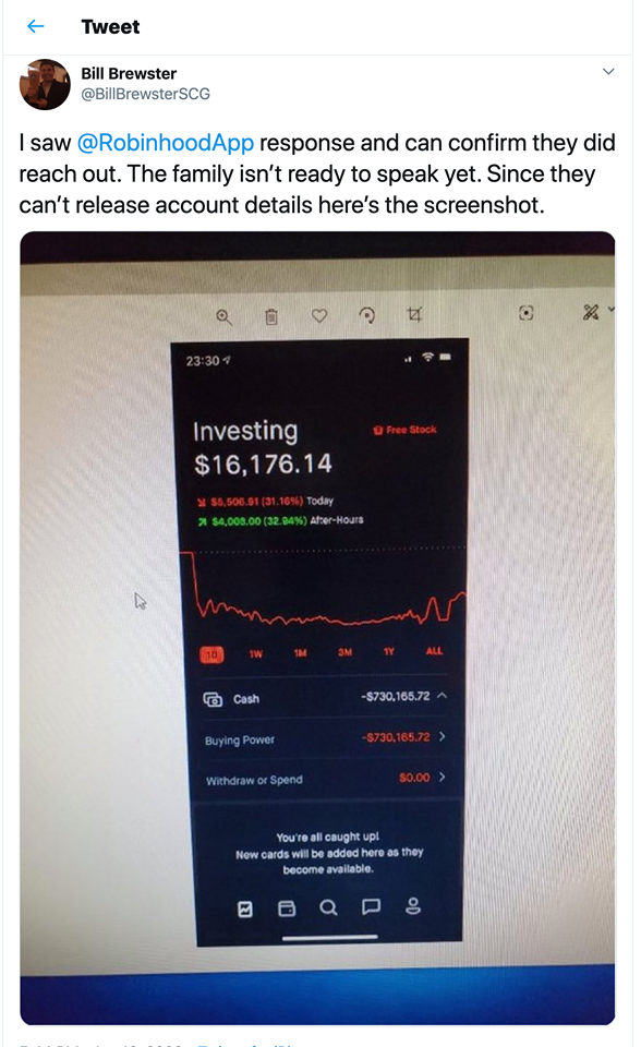Student Dies by Suicide After Believing He Had $730K Negative Balance on Robinhood