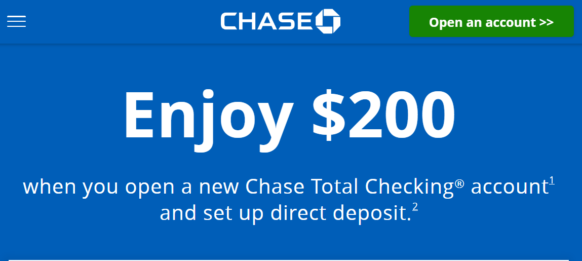 Chase Checking New Bonus--TheCreditShifu.com